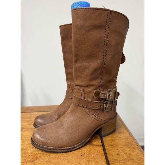 Johnston & Murphy Shoes - Vtg Johnston & Murphy Women's 6 Vero Cuoio Brown Leather Calf High Riding Boots
